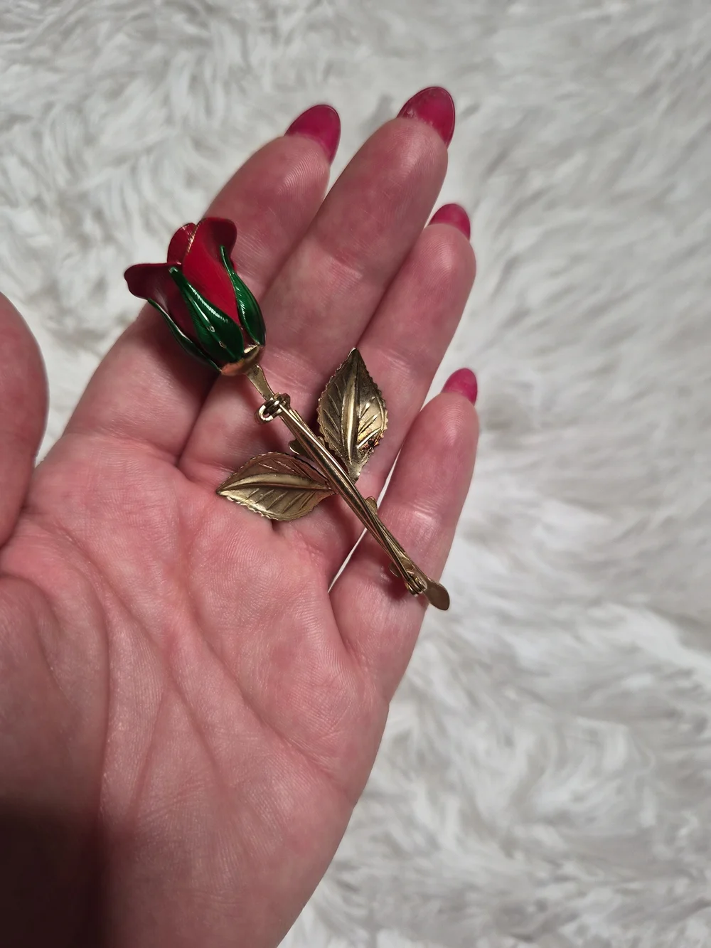 Vintage rose brooch